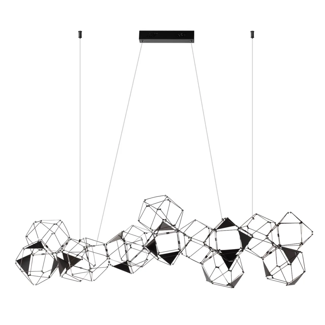 Odeon Light 5087/64L L-VISION ODL25 293 черный хром/металл Люстра LED 64W 4000K 3800Лм TRELLIS — главное фото товара