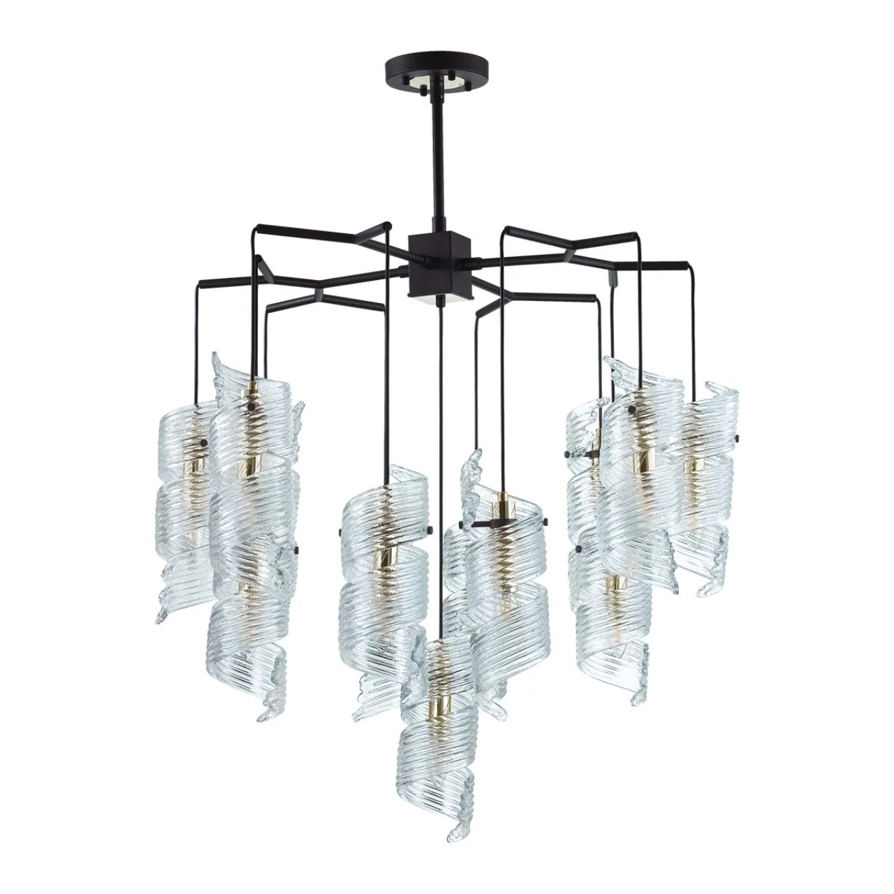 Odeon Light 5439/13 MODERN ODL_EX25 071 черный/золото/металл/стекло Люстра E14 13*40W FUSILLI — главное фото товара
