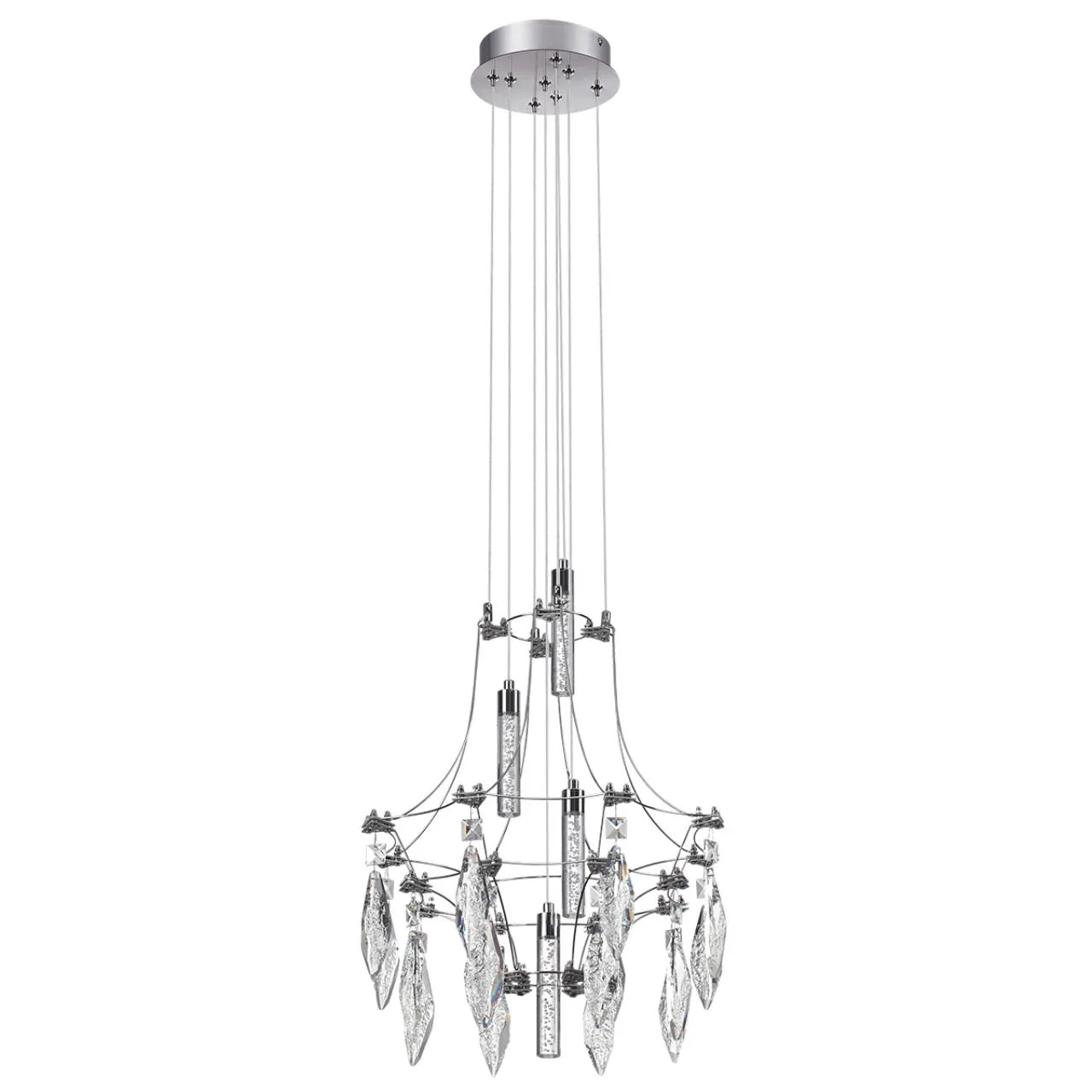 Odeon Light 6699/35L CLASSIC ODL_EX25 069 Подвесной светильник металл/хрустальметалл/нерж сталь IP20 LED 35W 4000K 220-240V FLAMENCO — главное фото товара