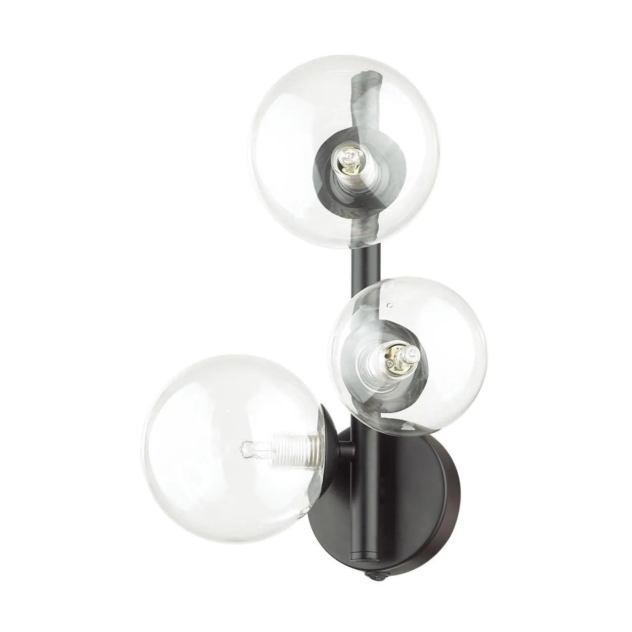 Odeon Light 4818/3W MODERN ODL21 537 черный/прозрачный Бра с выкл. G9 3*40W TOVI — главное фото товара