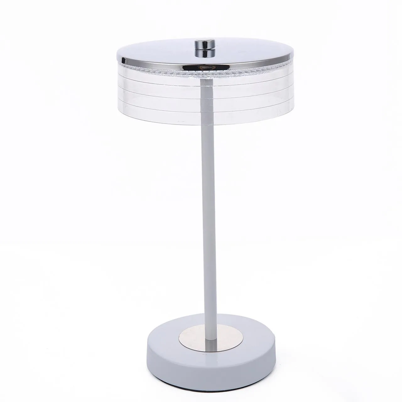 Lumion 8252/1TL LEDIO LN26 531 серебро/белый/прозрачный, металл/акрил Настольная лампа LED 7W 4000К 220V SATIANA — главное фото товара
