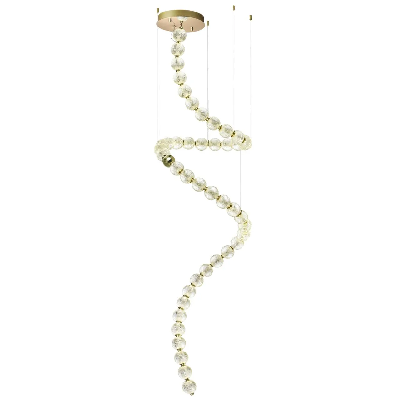 Odeon Light 5008/132L L-VISION ODL23 579 золотой/прозрачный/металл/акрил Люстра LED 132W 4000K 6600Лм CRYSTAL — главное фото товара
