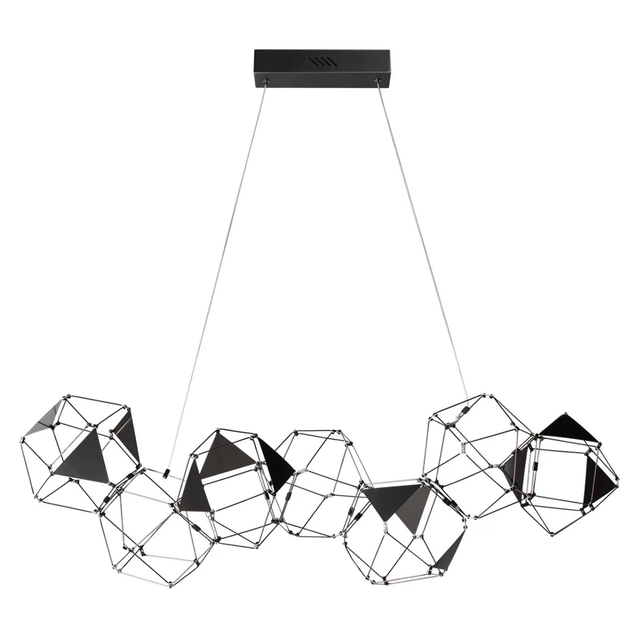 Odeon Light 5087/32L L-VISION ODL25 293 черный хром/металл Люстра LED 32W 4000K 1900Лм TRELLIS — главное фото товара