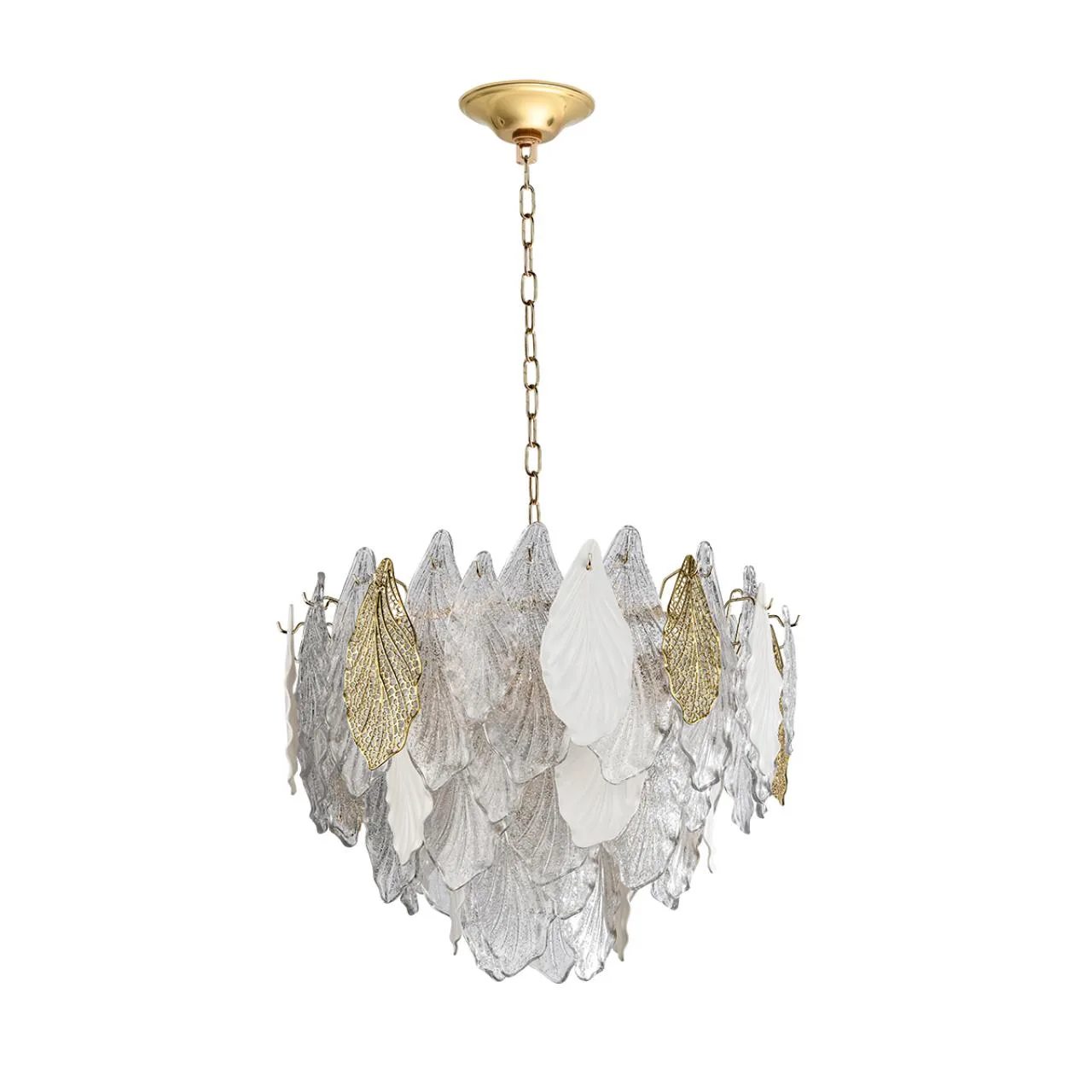 Odeon Light 5052/15 HALL ODL24 607 золото/белый/прозрачный/металл/стекло/фарфор/металл Люстра E14 15*40W LACE — главное фото товара