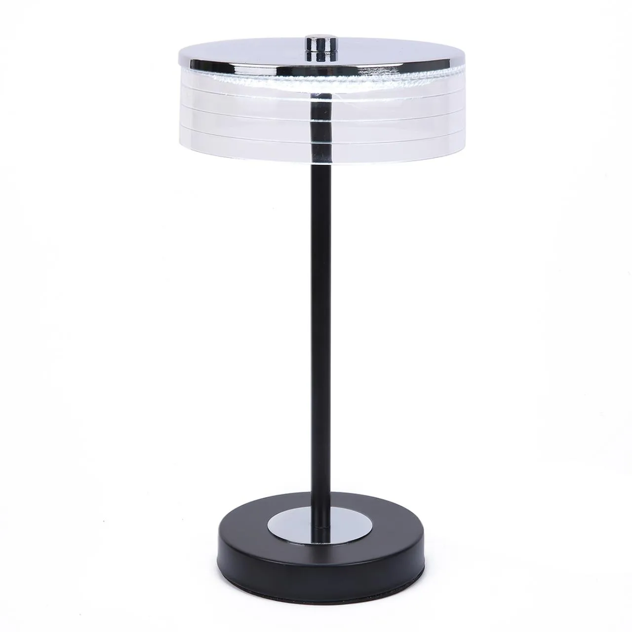 Lumion 8203/1TL LEDIO LN26 531 серебро/черный/прозрачный, металл/акрил Настольная лампа LED 7W 4000К 220V SATIANA — главное фото товара