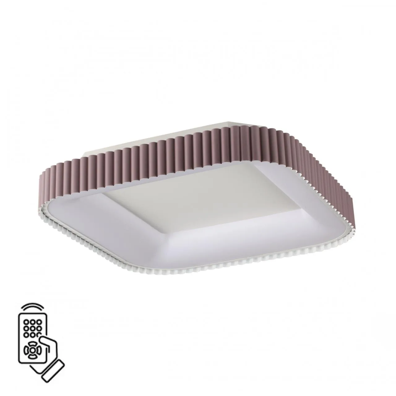 СОНЕКС 7770/56L AVRA LED SN 578 Светильник металл/белый/мокко LED (56Вт+14Вт) 3000-6000K 500х500 IP43 пульт ДУ+подсветка SHARMEL — главное фото товара