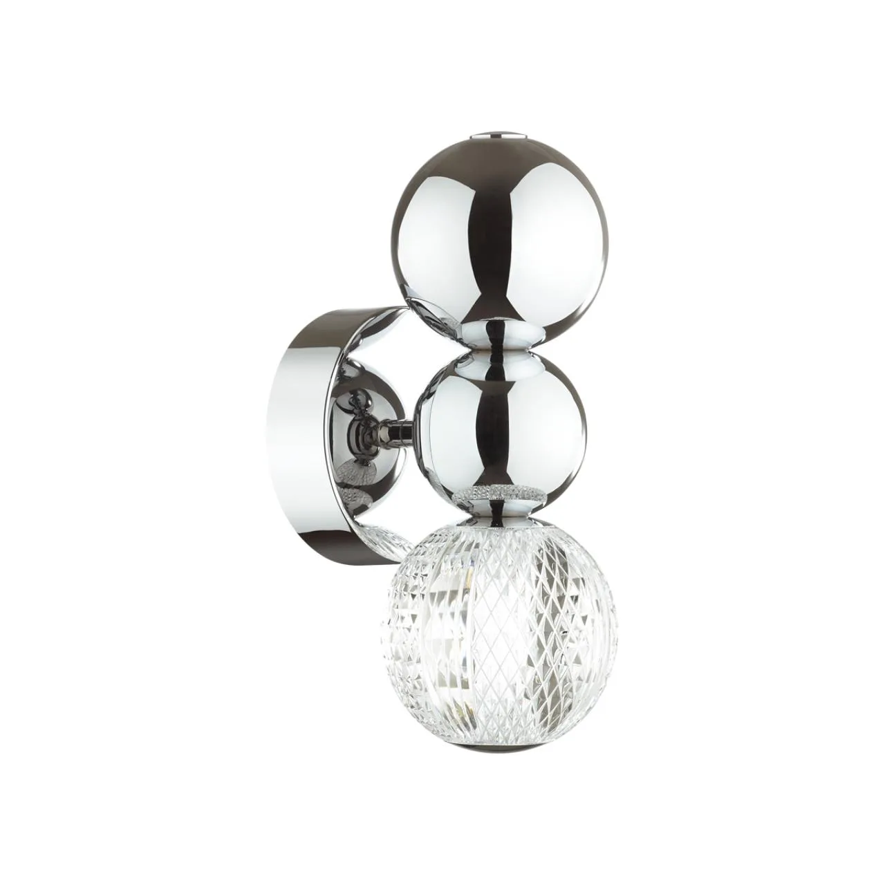 Odeon Light 5007/4WL L-VISION ODL23 573 хром/прозрачный/металл/акрил Бра LED 4W 4000K 230Лм CRYSTAL — главное фото товара