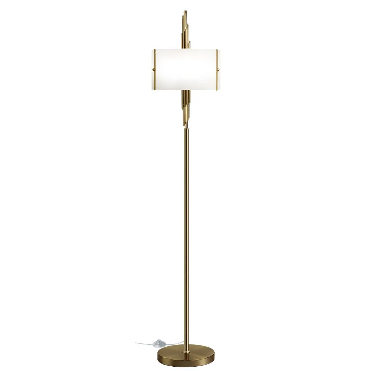 Odeon Light 5415/3F MODERN ODL_EX23 151 бронзовый/белый матовый/металл/стекло Торшер E27 3*40W MARGARET — главное фото товара