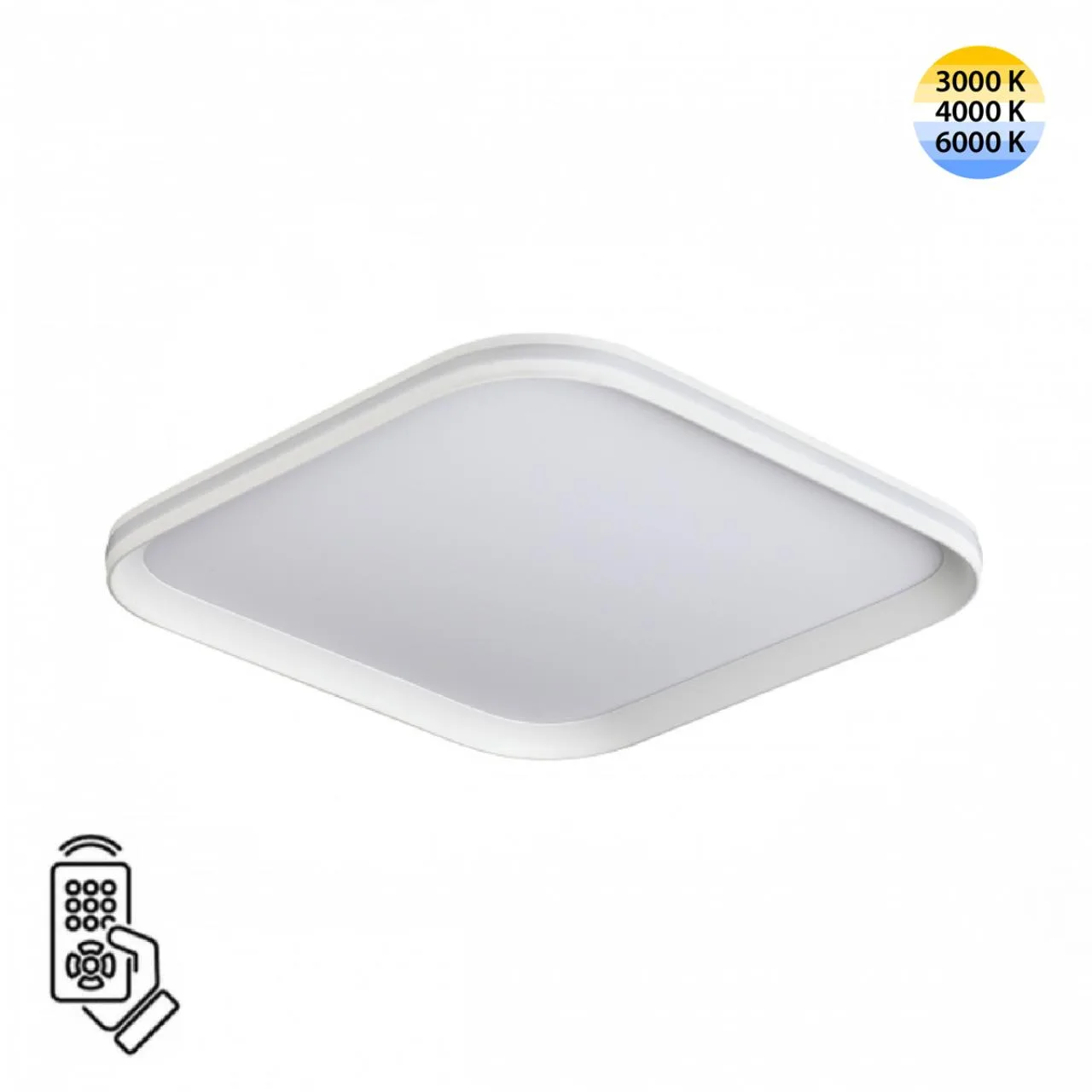 СОНЕКС 7750/72L MITRA LED SN 544 Светильник металл/PMMA/белый LED 72Вт 3000-6000К 396х396 IP20 пульт ДУ BETA — главное фото товара