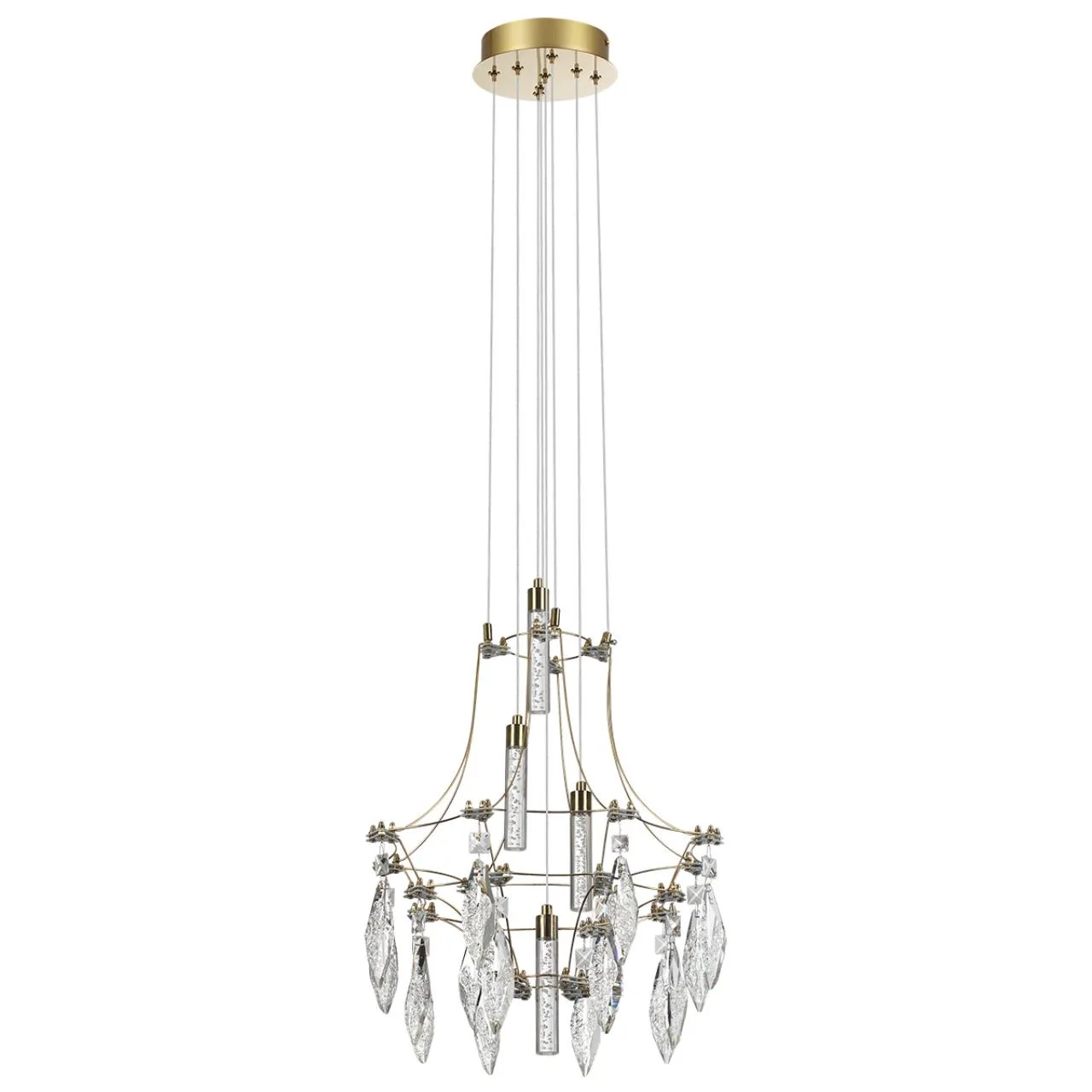 Odeon Light 7000/35L CLASSIC ODL_EX25 069 Подвесной светильник металл/хрусталь/нерж сталь IP20 LED 35W 4000K 220-240V FLAMENCO — главное фото товара