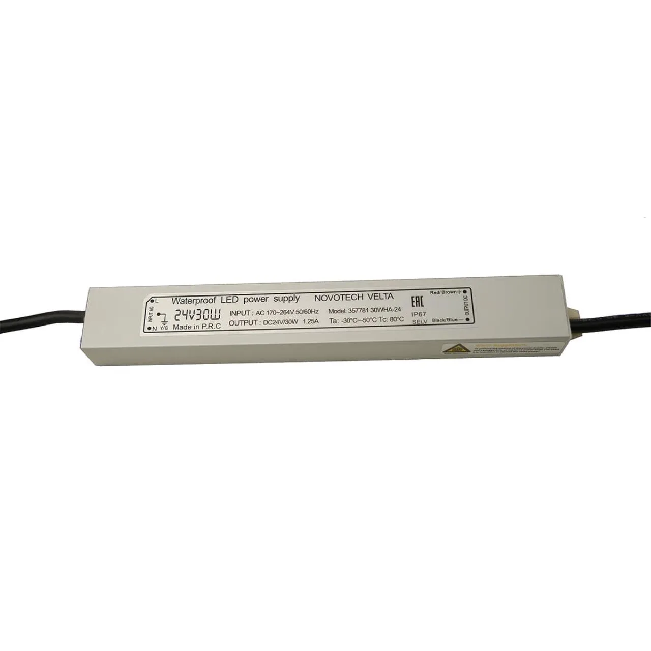 Odeon Light 357781 VELTA ODL25 657 Блок питания влагозащищенный IP67 30W 1.25A вход. напряжение 170-264V / выход 24V (от 1 до 5 св-в линий линий INGRO, WALD и CAN — главное фото товара