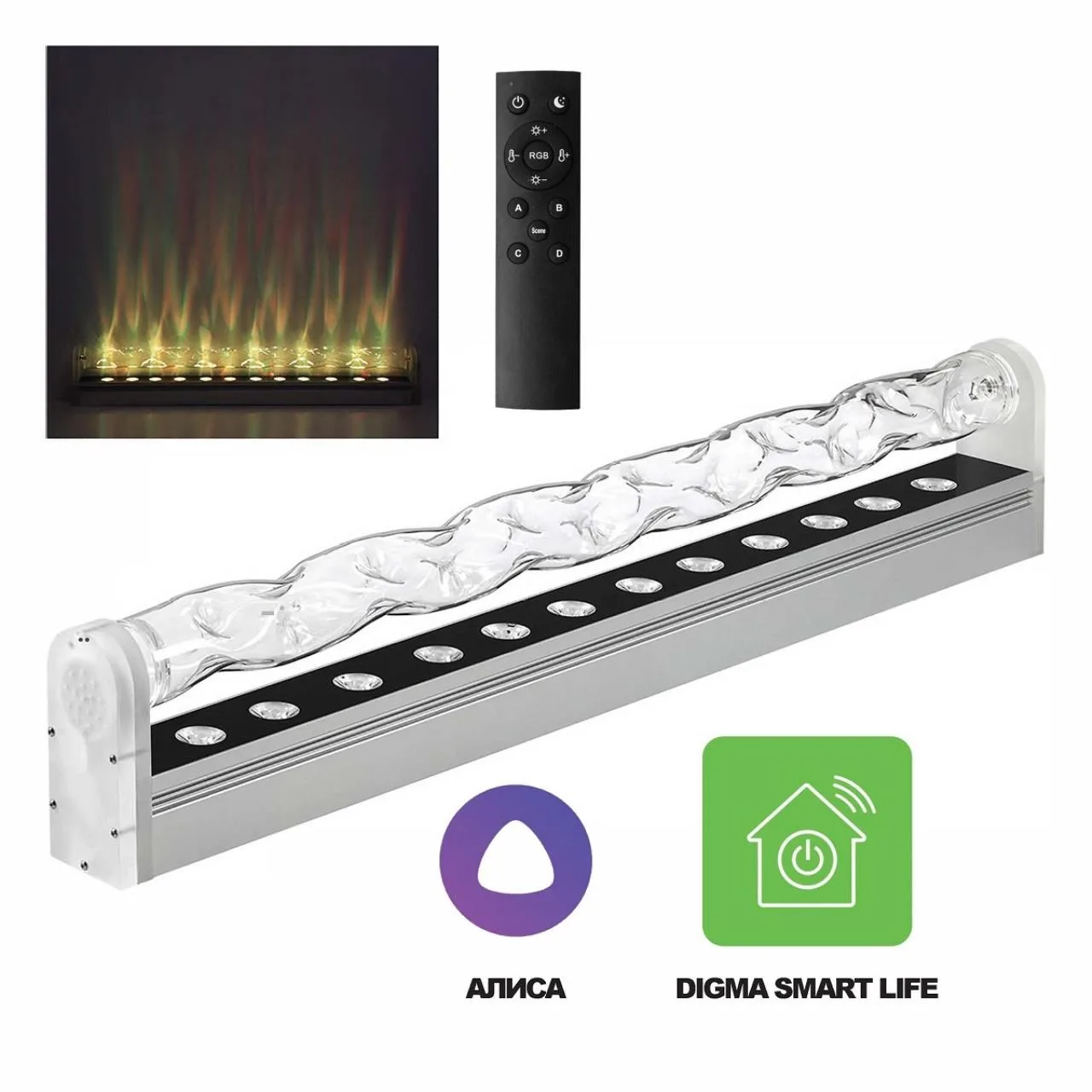 Odeon Light 7027/16FL HIGHTECH ODL25 253 Напольный переносной св-к (вкл в розетку) IP20 LED 16W RGBCW с ПДУ/DIGMA SMART LIFE (АЛИСА) A110-240V WATERFALL — главное фото товара