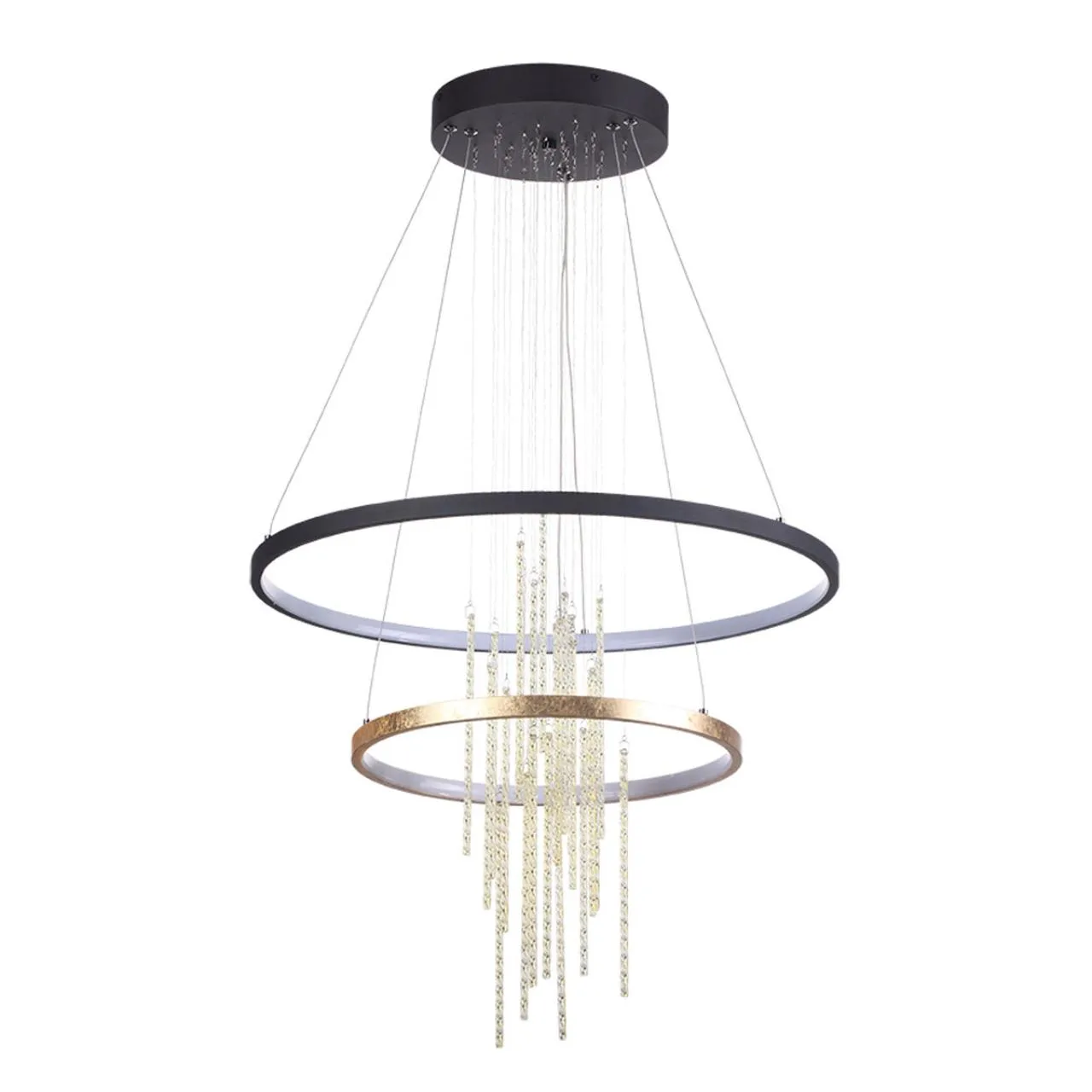 Odeon Light 3901/63L L-VISION ODL20 521 золотистый/стекло/металл Подвесной светильник LED 4000K 63W 220V MONICA — главное фото товара