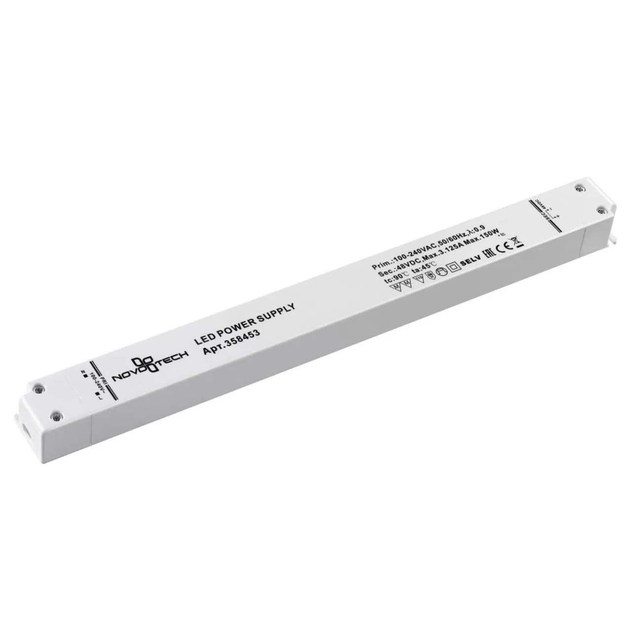 Novotech 358453 DRIVE NT20 143 белый Выносной драйвер IP20 150W 48V — главное фото товара