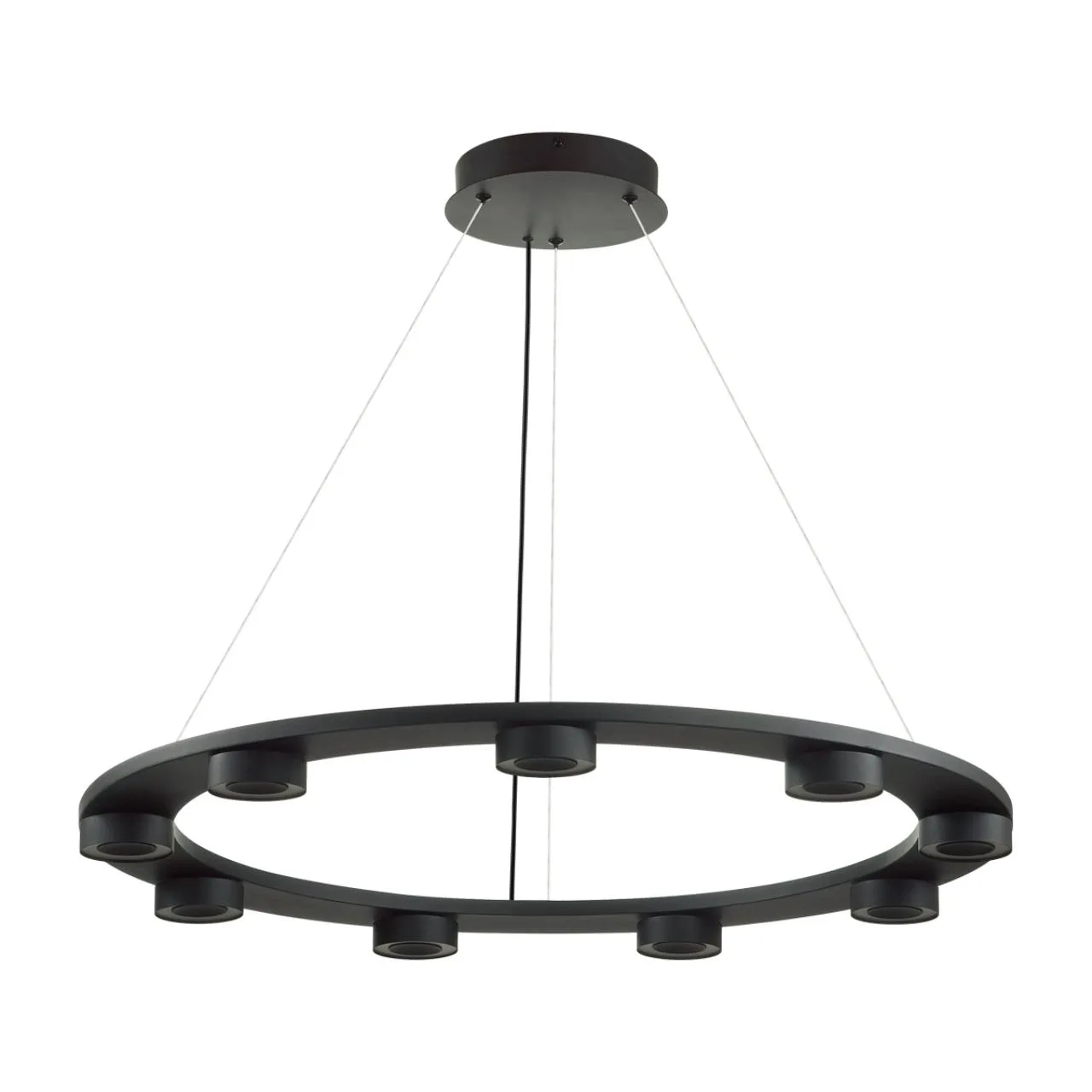 Odeon Light 6631/75L HIGHTECH ODL24 317 металл/черный/акрил Подвесной круглой светильник IP20 LED 75W 1952Лм 3000K 220V с раздельным вкл. Верх/низ TURMAN — главное фото товара