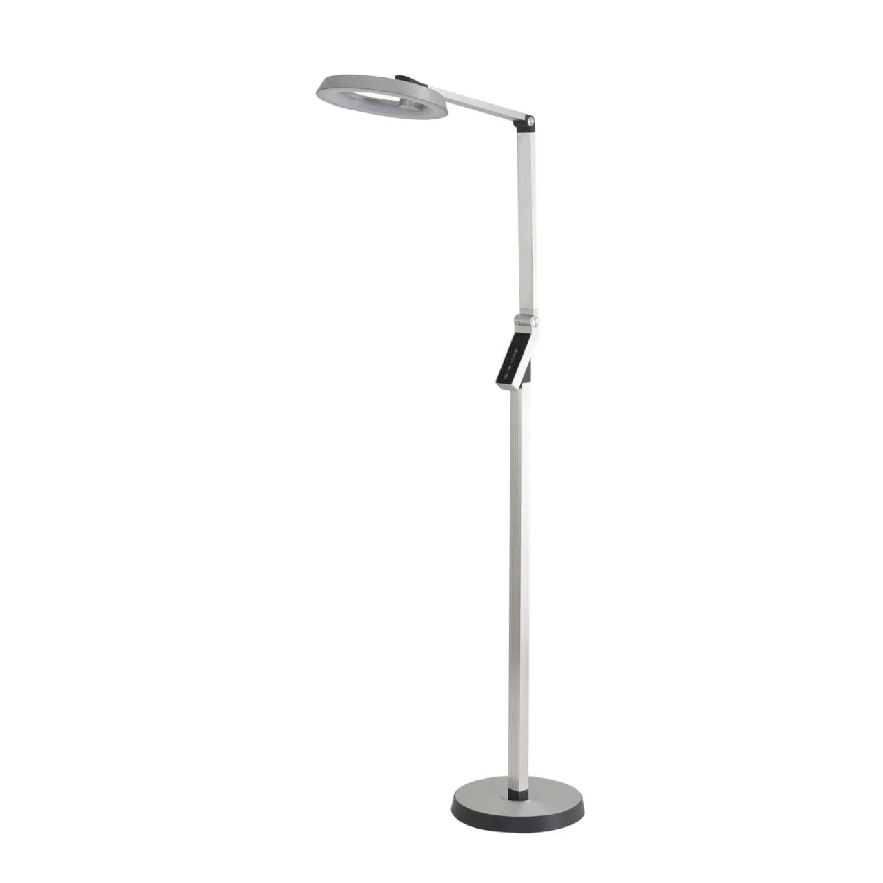 Lumion 8333/15FL LEDIO LN26 458 серебро, металл/пластик Торшер LED 15W 3000/4000/6000K CCT/диммер/LCD 220-240V GENRI — главное фото товара