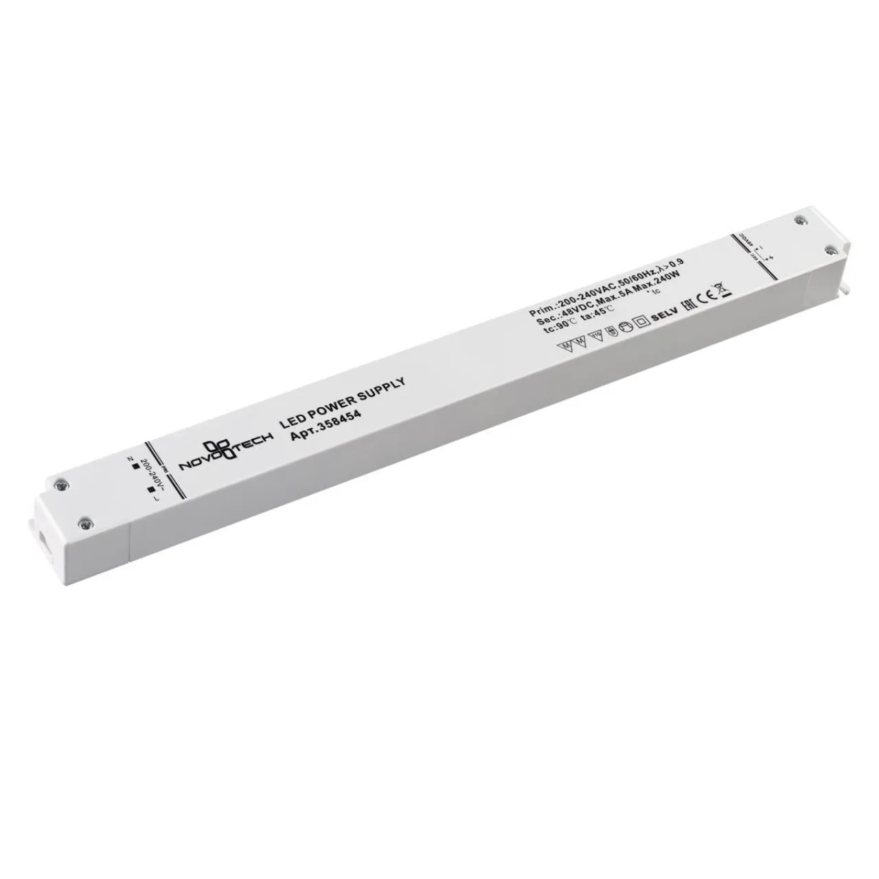 Novotech 358454 DRIVE NT20 143 белый Выносной драйвер IP20 240W 48V — главное фото товара