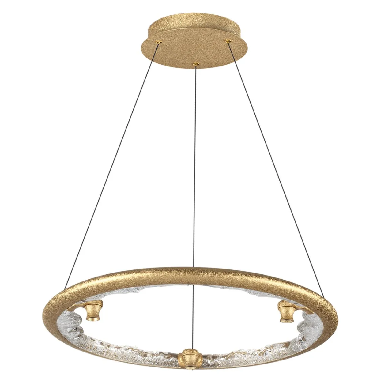 Odeon Light 7002/44L HIGHTECH ODL25 000 Подвесной светильник золотой ice crack/акрил/хрусталь разд. вкл. с ПДУ IP20 LED 44W 2417Лм 3000/4000/5700K CRI > 90 CAYON — главное фото товара