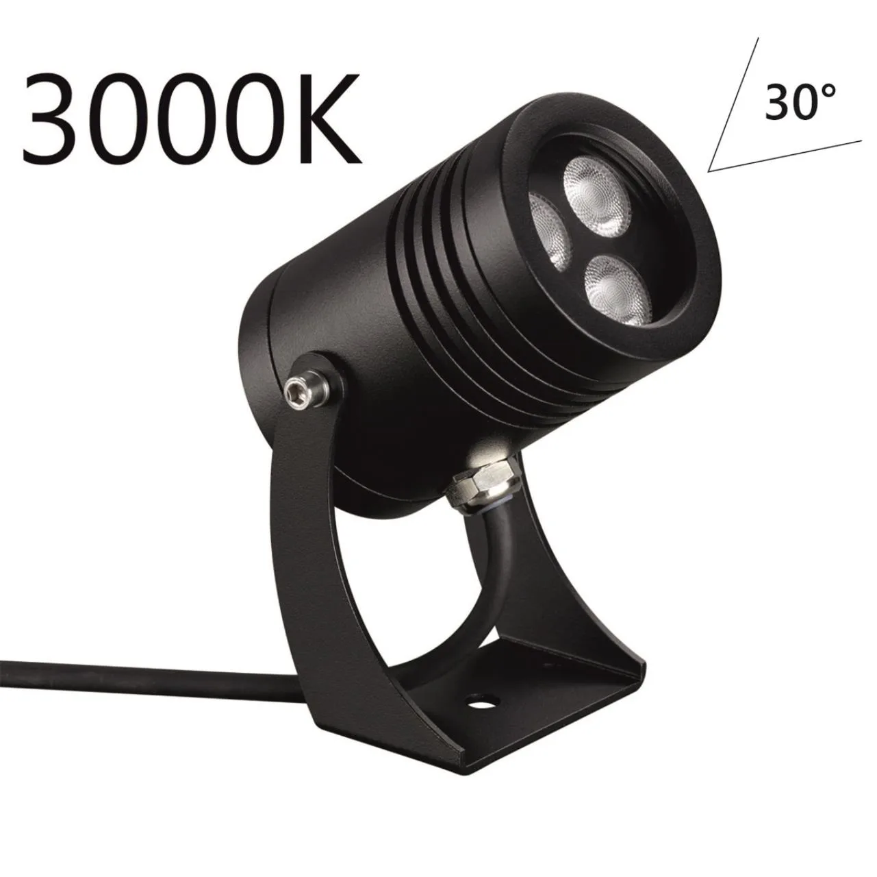 Odeon Light 6648/6WA3 NATURE ODL25 687 черный/металл Фасадный поворотный светильник на 360° IP67 LED CREE 6W 3000K 30° AC85-265V STIMA — главное фото товара