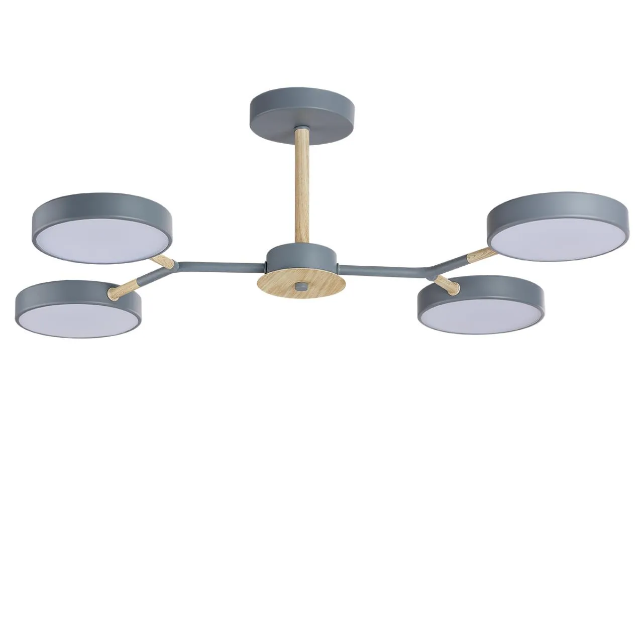Lumion 5651/72CL LEDIO LN26 347 серый, дерево Люстра потолочная LED 72W 3000/4000/6000К 220V BRAD — главное фото товара