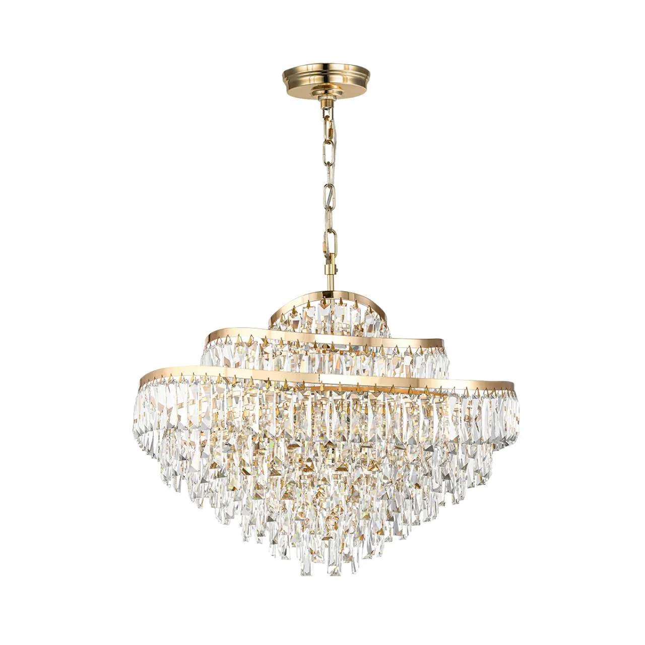 Odeon Light 5073/14 HALL (В 2-х КОРОБКАХ) ODL24 605 золото/прозрачный/металл/хрусталь Люстра E14 14*40W WAYTA — главное фото товара