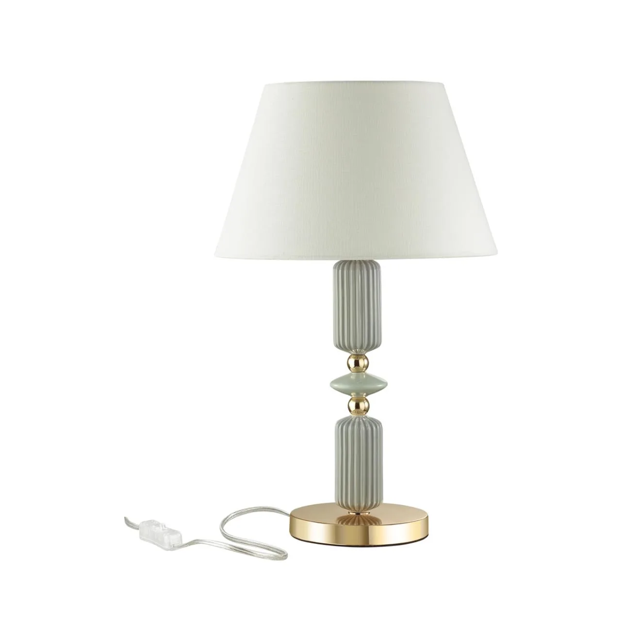 Odeon Light 4861/1TA CLASSIC ODL_EX21 133 золото/разноцветн./керамика/абажур Настольная лампа E27 1*60W CANDY — главное фото товара