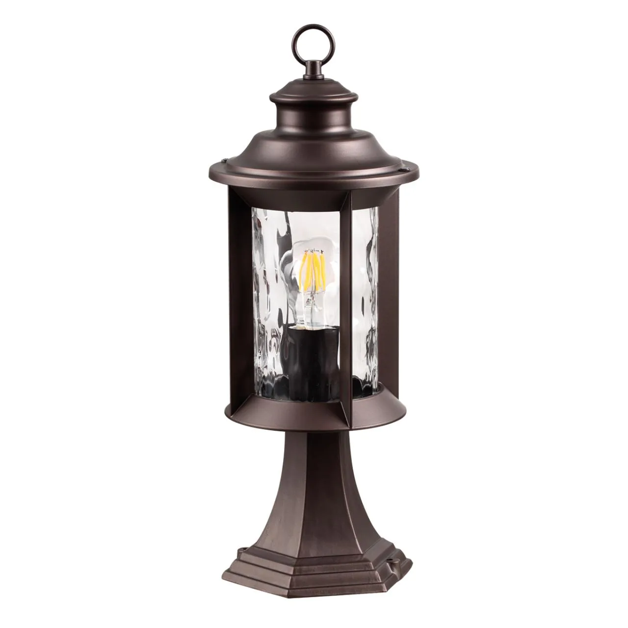 Odeon Light 4961/1A NATURE ODL22 703 темно-коричневый/стекло Ландшафтный светильник на столб E27 1*60W IP44 MAVRET — главное фото товара