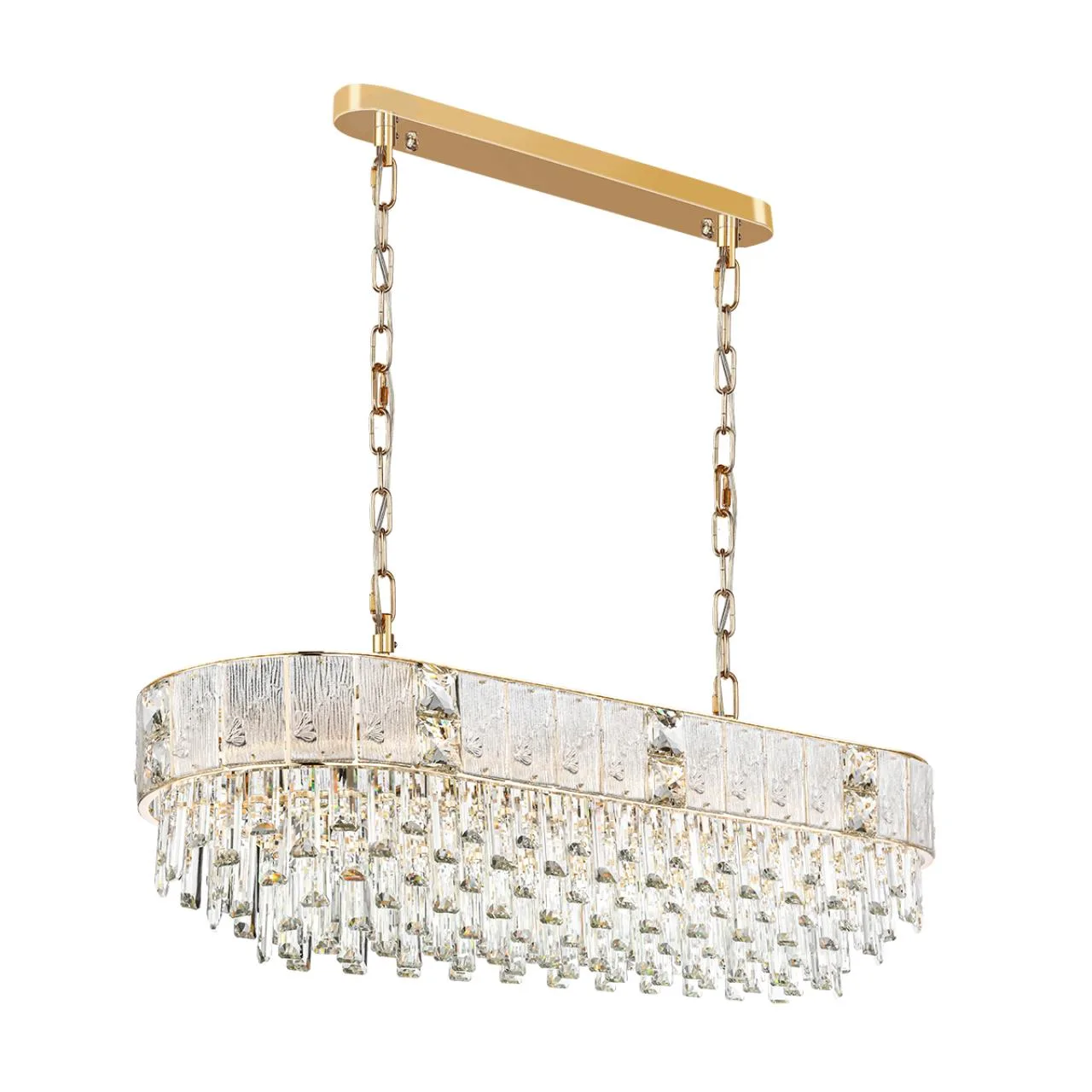 Odeon Light 5070/14 HALL (В 2-х КОРОБКАХ) ODL24 601 золото/прозрачный/матовый/металл/хрусталь/стекло Люстра E14 14*40W FIESTA — главное фото товара