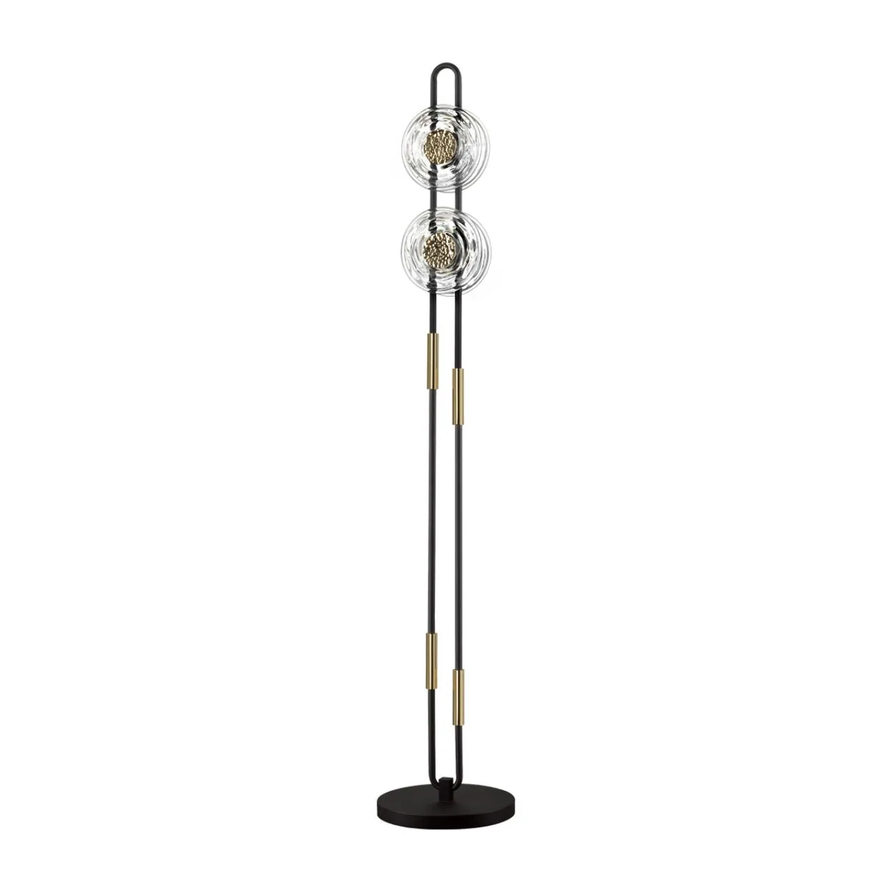 Odeon Light 5407/23FL MODERN ODL_EX24 101 черный/золотой/металл/стекло Торшер LED 23W 3000K 1940Лм MAGNET — главное фото товара