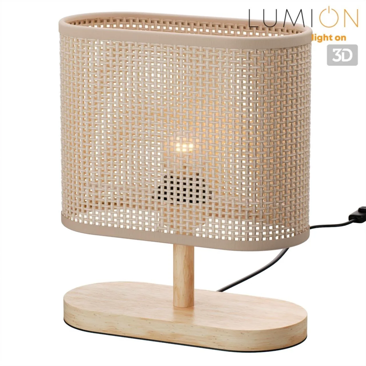 Lumion 8201/1T COUNTY LN26 512 бежевый, дерево/текстиль Настольная лампа E27 1*60W 220V MADERANA — фото 2