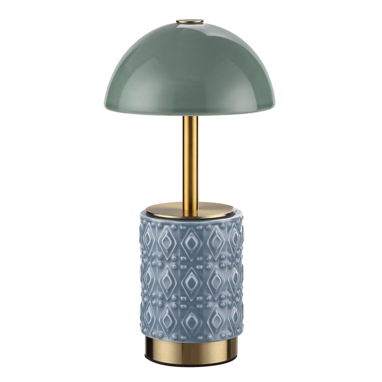 Odeon Light 5452/3TL L-VISION ODL_EX26 010 светлая бронза/зеленый/синий/металл/керамика Настольная лампа беспроводная LED*3W 3000K LULU — главное фото товара