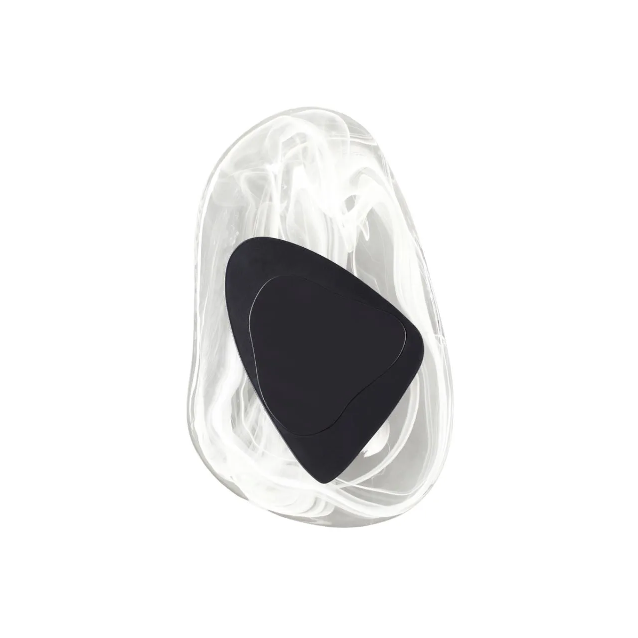 Odeon Light 4313/9WL MIDCENT ODL22 219 стекло с эффектом льда/черный металл Настенный светильник IP20 LED 11W 275Лм 3000K ICY — главное фото товара