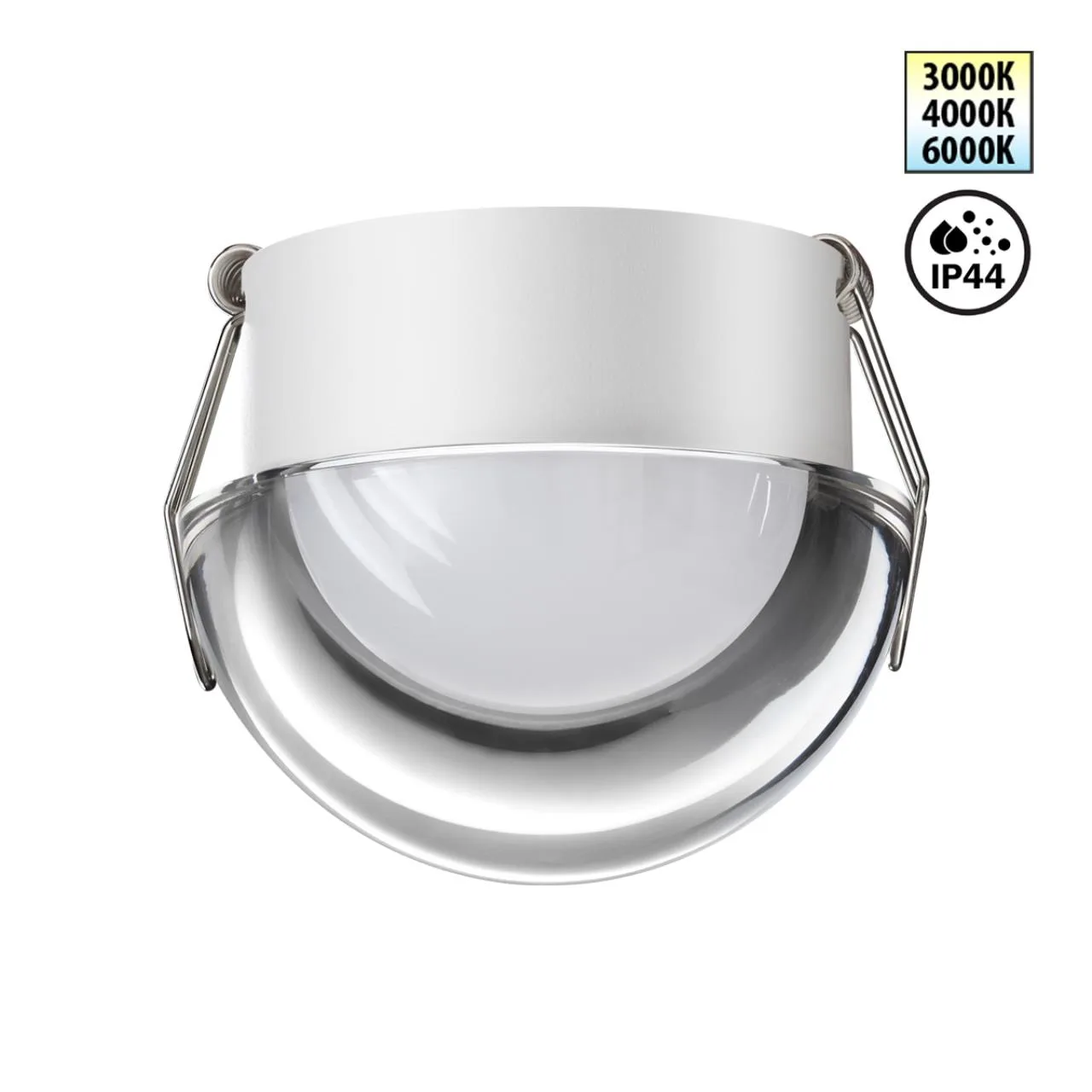 Novotech 359434 SPOT NT24 586 белый Светильник встраиваемый влагозащищенный с переключателем цв.температуры IP44 LED 10W 220-240V 3000/4000/6000K 750Лм LARGO — главное фото товара