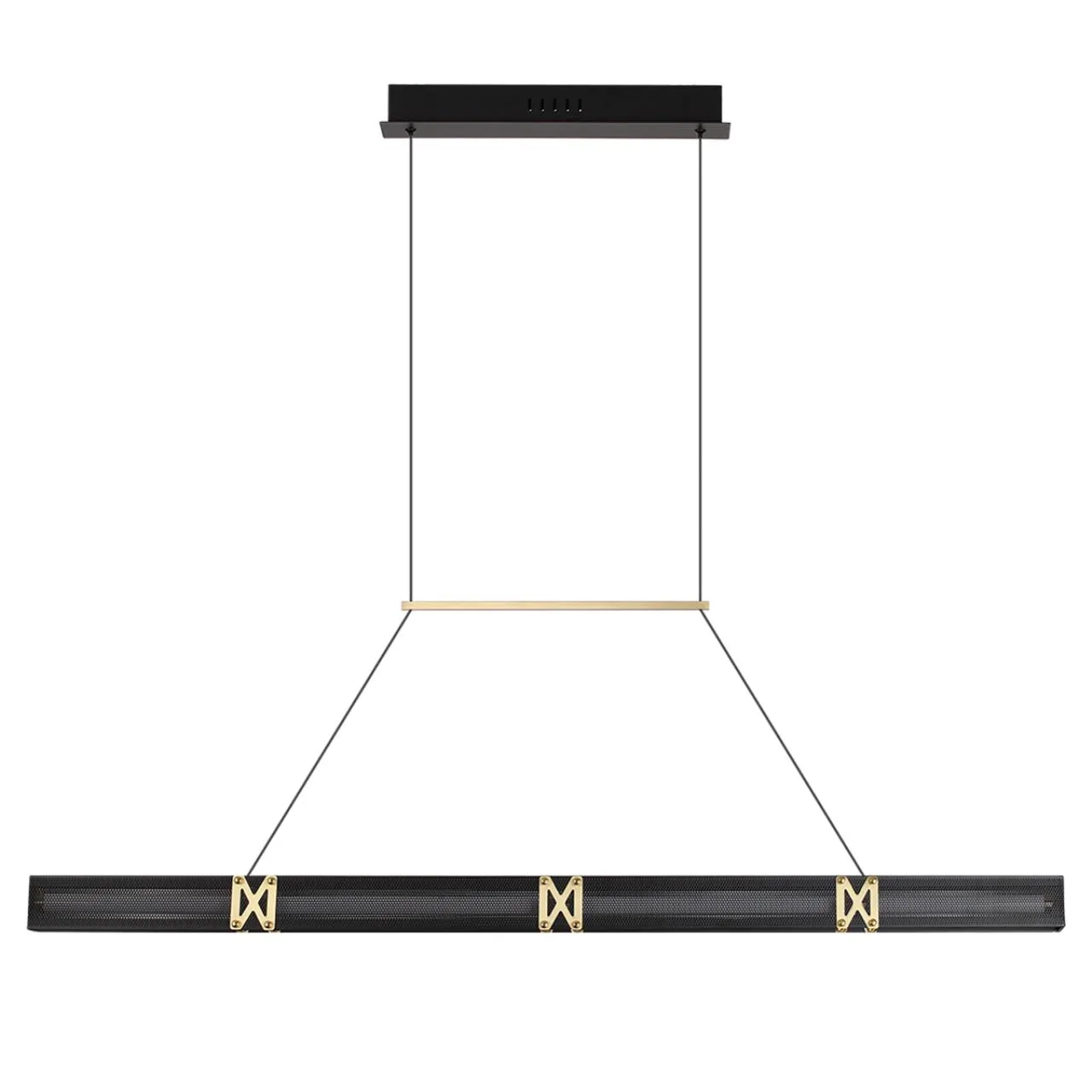 Odeon Light 7083/20L L-VISION ODL25 000 Подвесной светильник черный/золото/ металл/акрил IP20 LED 20W 3000K 220V MESH — главное фото товара