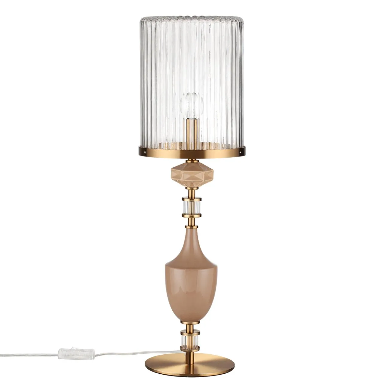 Odeon Light 5414/1TA MODERN ODL_EX26 023 античная бронза/терракот/бежевый/металл/керамика Настольная лампа E14 1*40W TERRA — главное фото товара