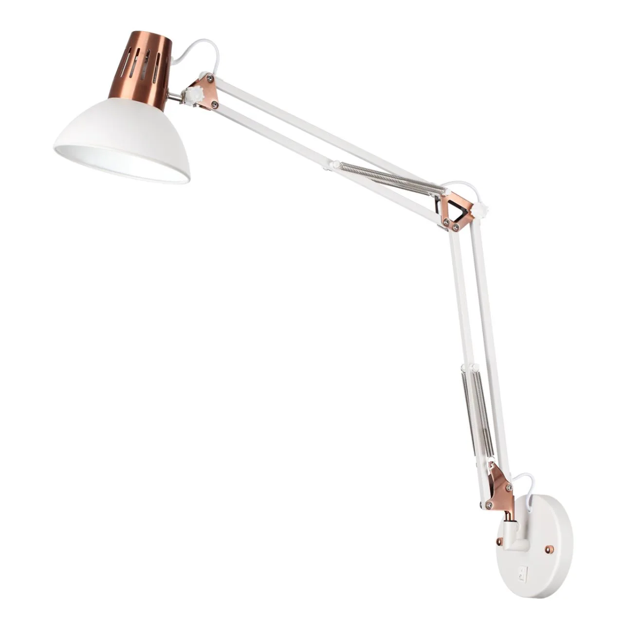 Odeon Light 3344/1W MODERN ODL17 459 белый/медный Бра-трансформер с выключателем E27 60W 220V KAPAL — главное фото товара