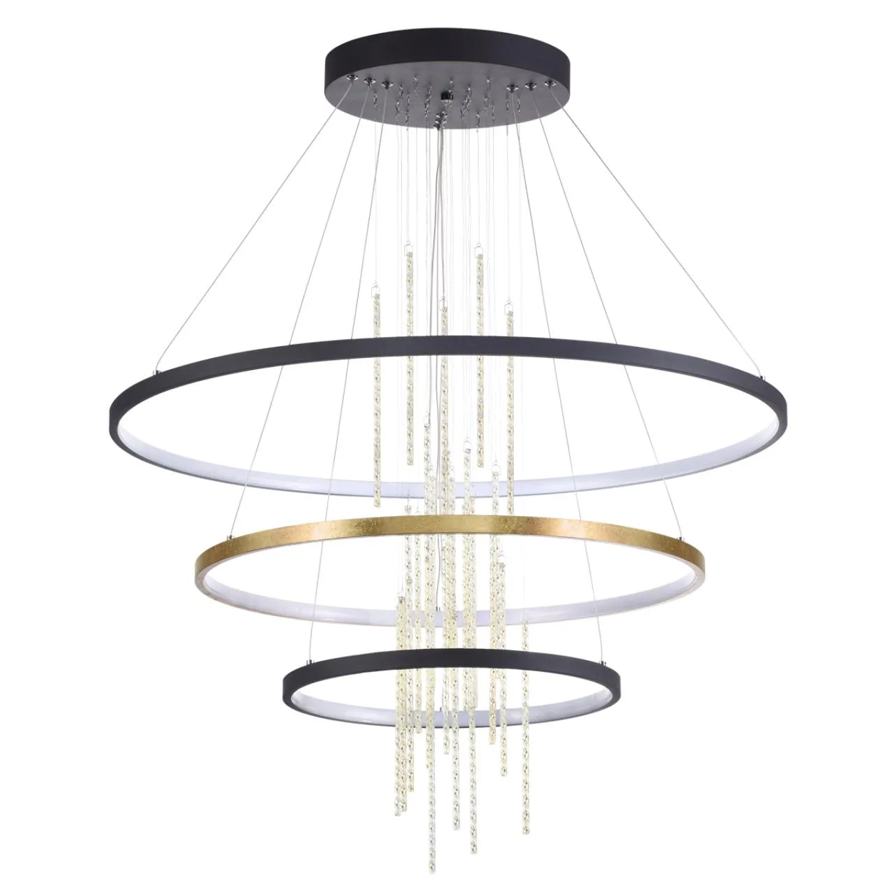 Odeon Light 3901/99L L-VISION ODL20 521 золотистый/стекло/металл Подвесной светильник LED 4000K 113W 220V MONICA — главное фото товара