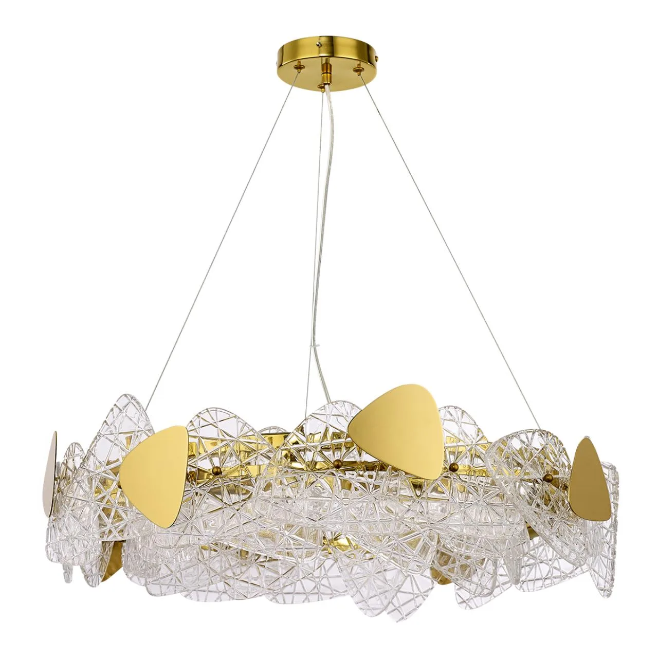 Lumion 6582/8 NEOCLASSI LN26 195 золотой/прозрачный, золотой металл/стекло, металл Люстра подвесная E14 8*40W 220V QUEENY — главное фото товара