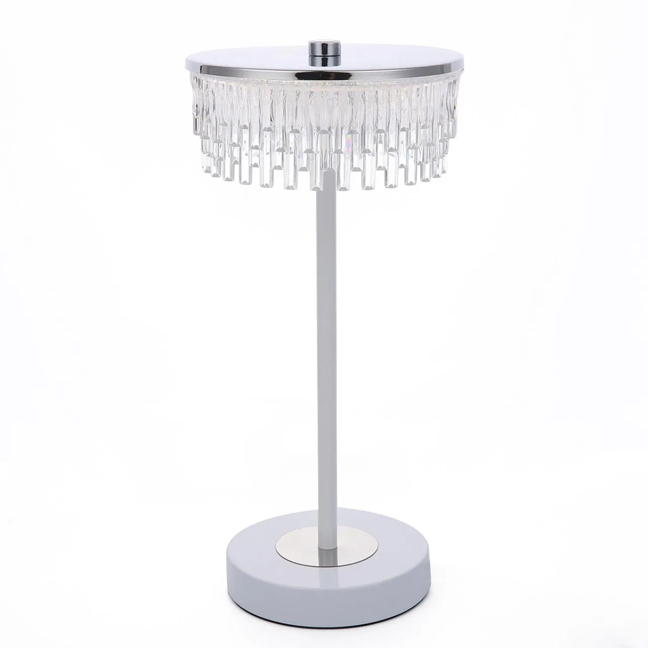 Lumion 8253/1TL LEDIO LN26 531 серебро/белый/прозрачный, металл/акрил Настольная лампа LED 7W 4000К 220V SATIANA — главное фото товара