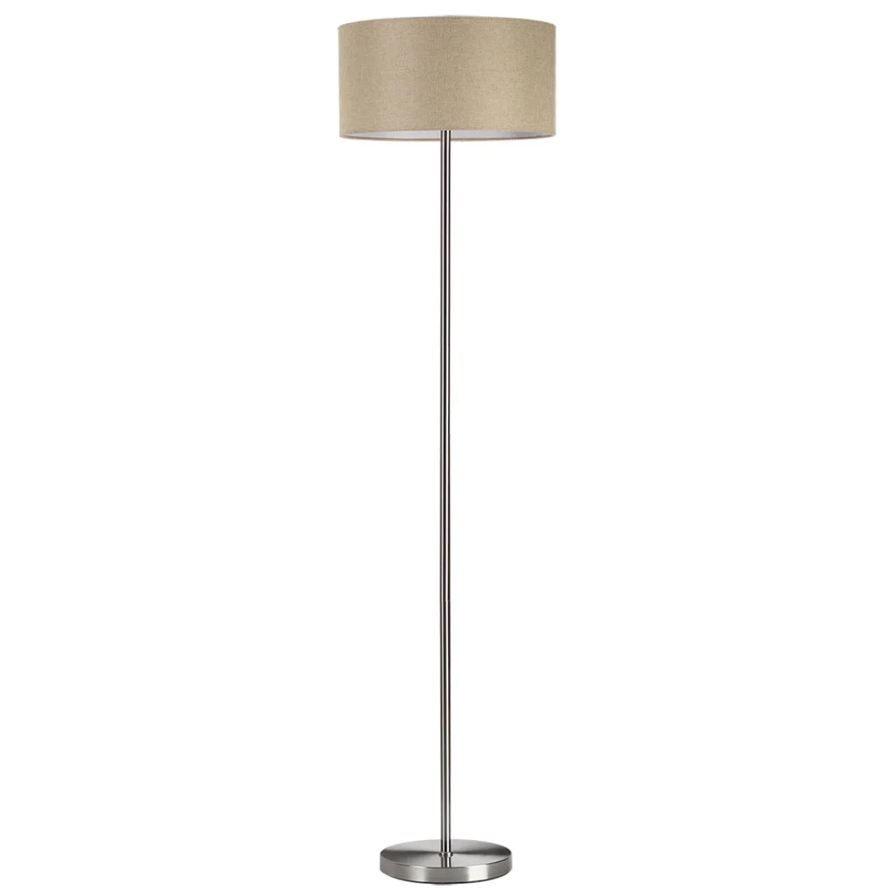 Lumion 8250/2F MODERNI LN26 527 никель/бежевый, металл/текстиль Торшер Е27 2*60W 220V NIKKI — главное фото товара