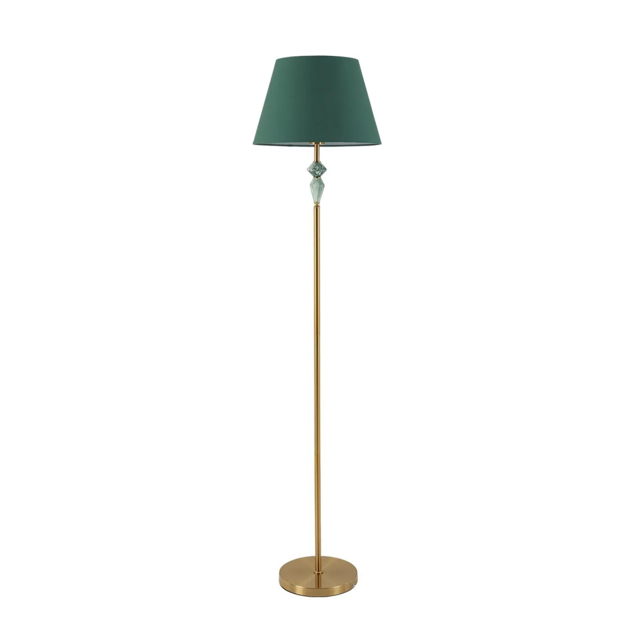 Lumion 8275/1F CLASSI LN26 049 латунь/зеленый, металл/керамика/ткань Торшер Е27 1*60W 220V VERMONT — главное фото товара