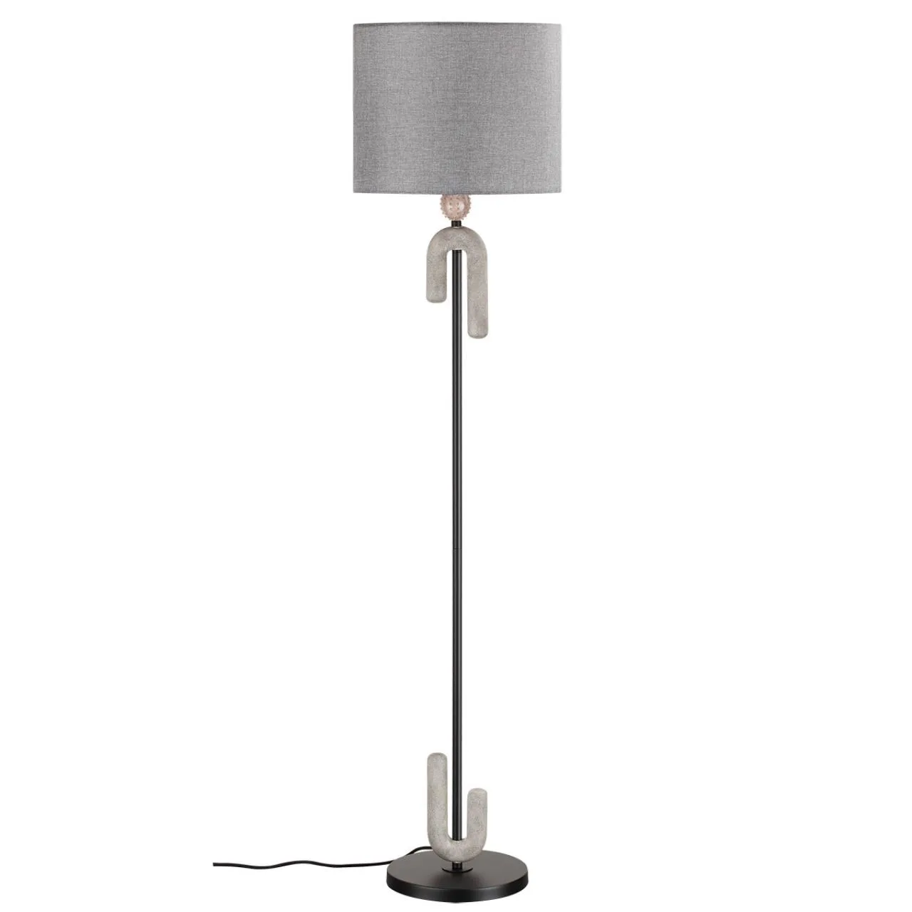 Odeon Light 5410/1FA MODERN ODL_EX24 115 черный матовый/серый /металл/полирезин/ткань Торшер E27 1*60W BAGEL — главное фото товара