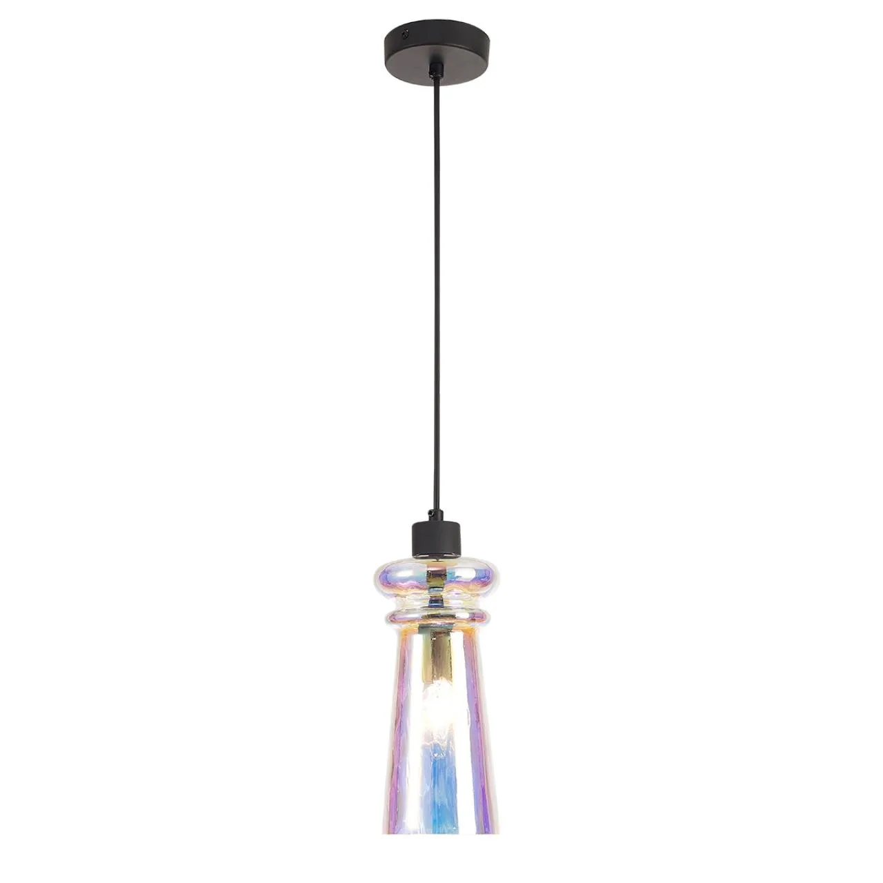 Odeon Light 4967/1A MODERN ODL23 000 матов.черный/разноцветный/металл/стекло Подвес E14 1*40W PASTI — главное фото товара