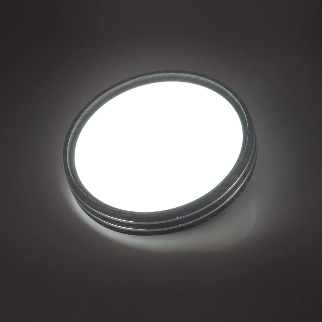 СОНЕКС 7604/ELN PALE SN 176 Светильник пластик/белый/венге/хром LED 76Вт 3000/4000/6000K D500 IP43 CCT TROSTO — главное фото товара