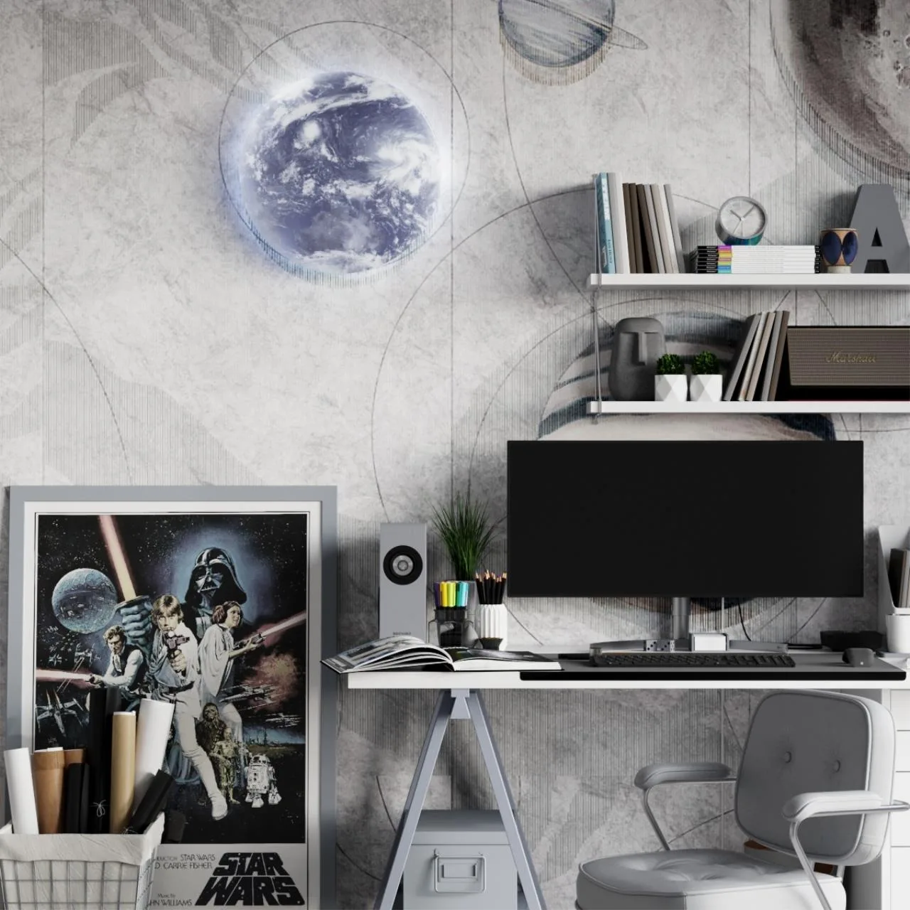 СОНЕКС 3085/CLN PALE SN 118 Светильник пластик/белый/синий LED 36Вт 4000К D330 IP43 SPACE — главное фото товара