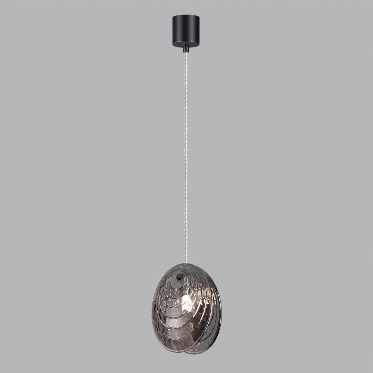 Odeon Light 5038/1 MODERN ODL24 367 черный/дымчатый/металл/стекло Подвес G9 1*40W MUSSELS — главное фото товара
