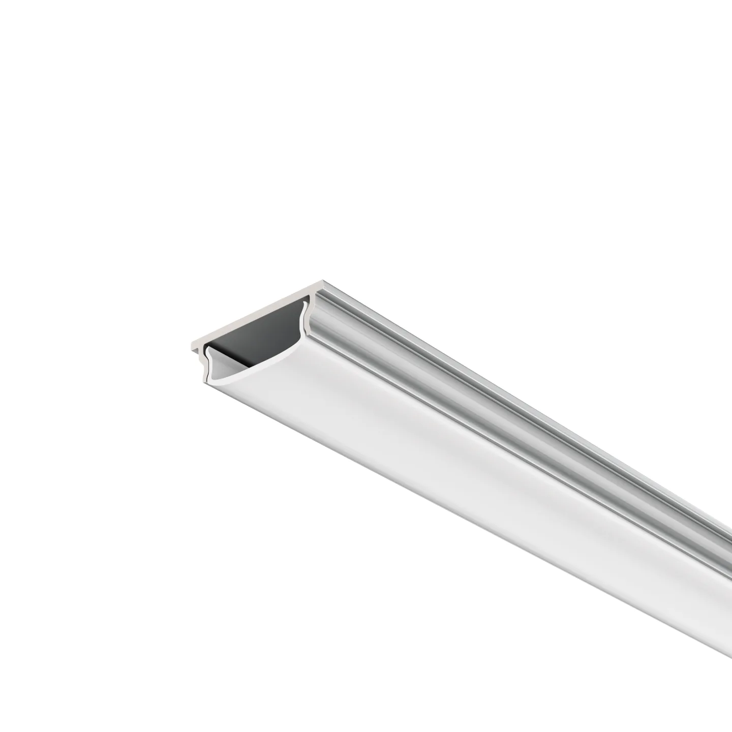 Led Strip Алюминиевый профиль накладной с вертикальным изгибом 18x6 (Серебро, 2 м), ALM-1806-S-2M 631016 — главное фото товара