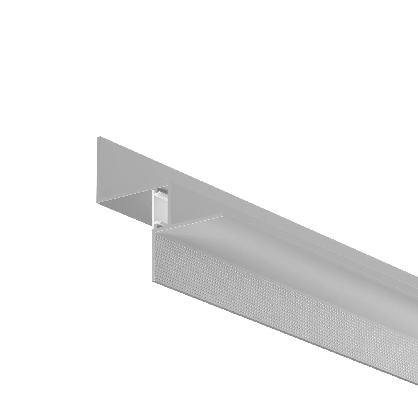 Led Strip Алюминиевый профиль встраиваемый скрытого монтажа 44x41 (Серебро, 2 м), ALM-4441-S-2M 636024 — главное фото товара