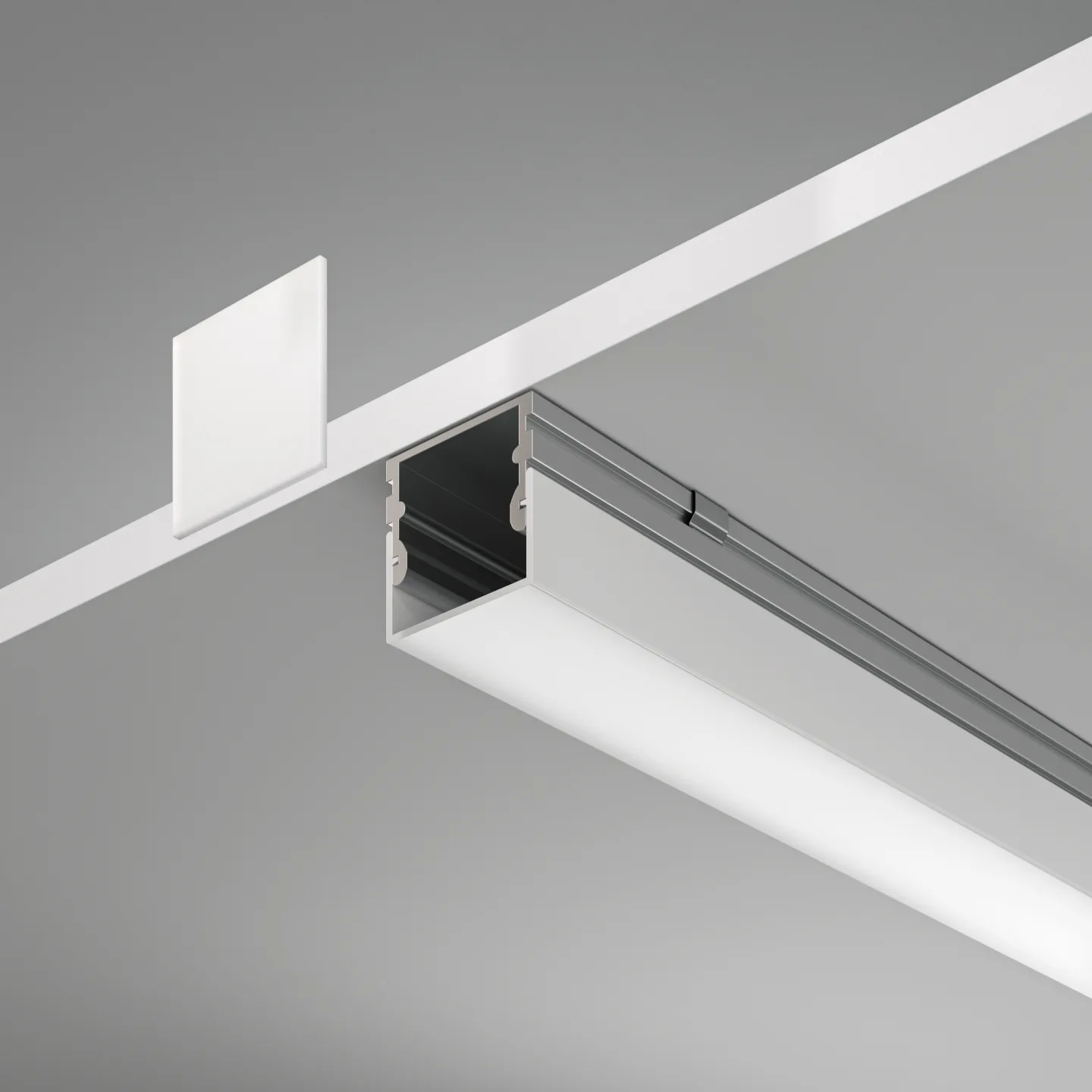 Led Strip Алюминиевый профиль накладной 21x21 (Серебро, 2 м), ALM007S-2M — главное фото товара